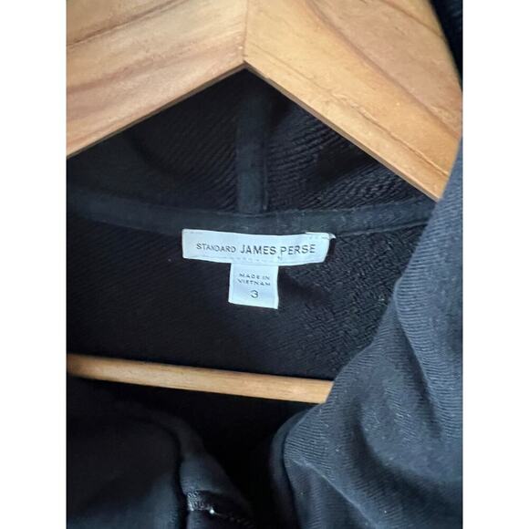 JAMES PERSE Asymmetrical zip hooded jacket women's size 3 - Picture 3 of 4